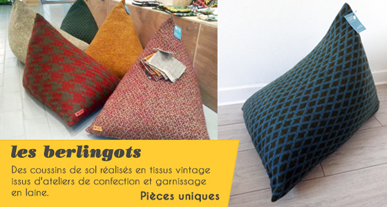 coussins de sol tissu vintage sur mesure